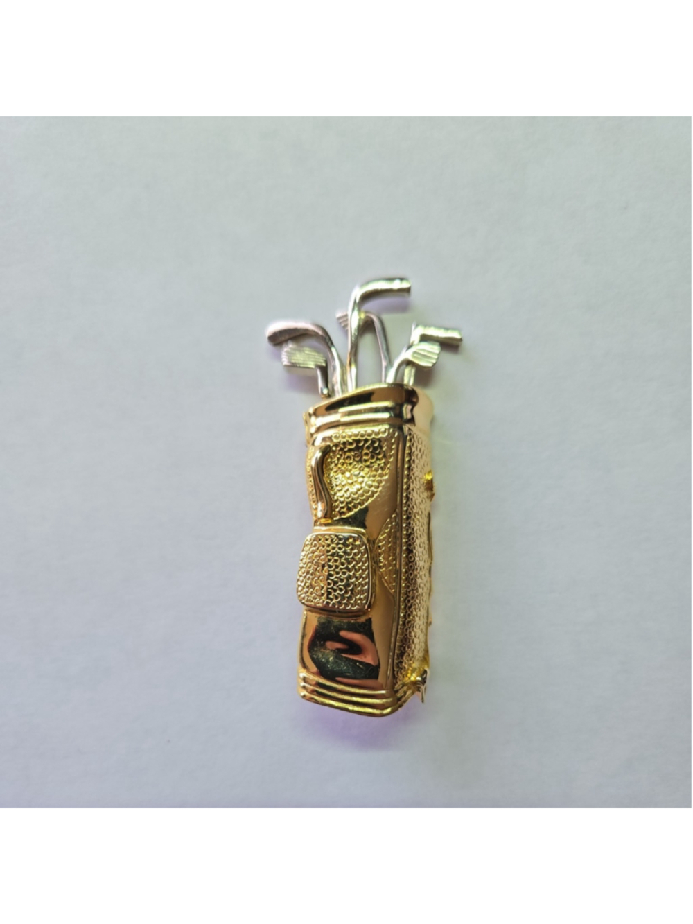 Vintage 1980-90s Gold Tone Golf Bag Clubs Pin Collectable Callaway Ping Nike